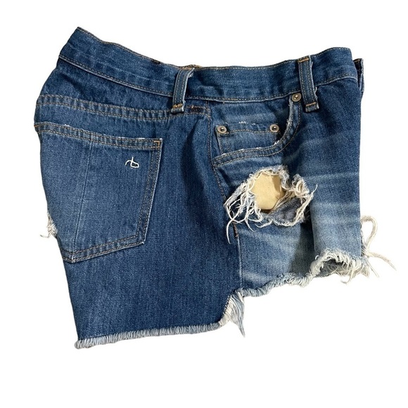Rag & Bone Distressed Cut Off Jean Shorts Size 26 - Picture 9 of 11